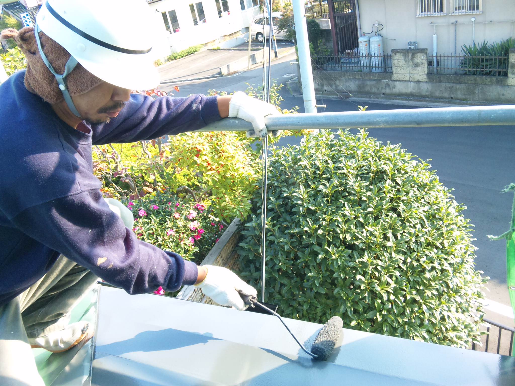 南光台　佐藤様屋根上塗り